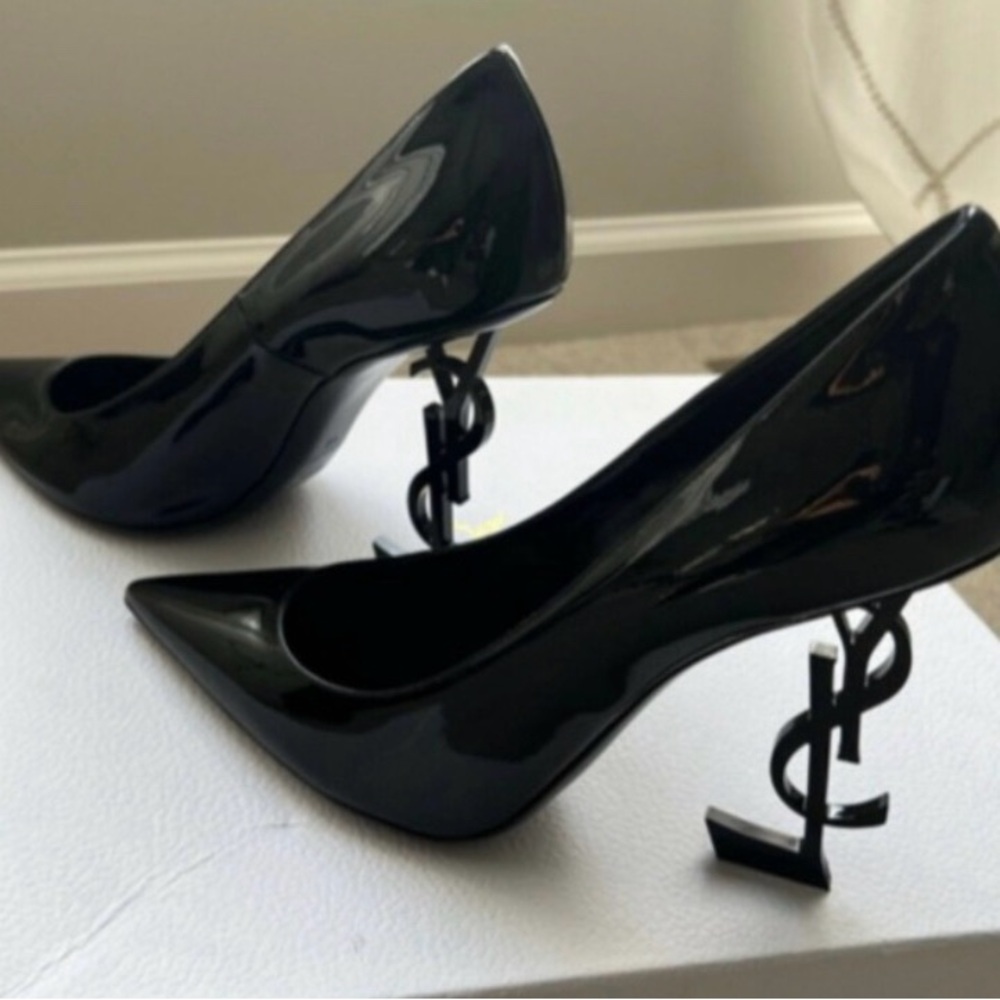 NEW Saint Laurent Opyum YSL Heels Sz 40 Black